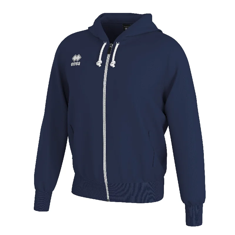 Errea Jacob Full Zip Hooded Top (Navy)