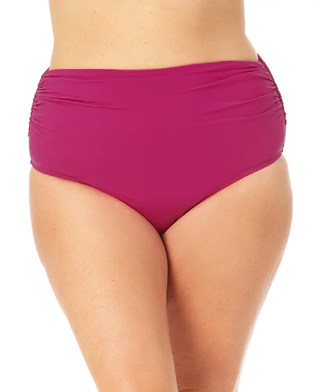 Anne Cole Hi Waist Shirred Bottom