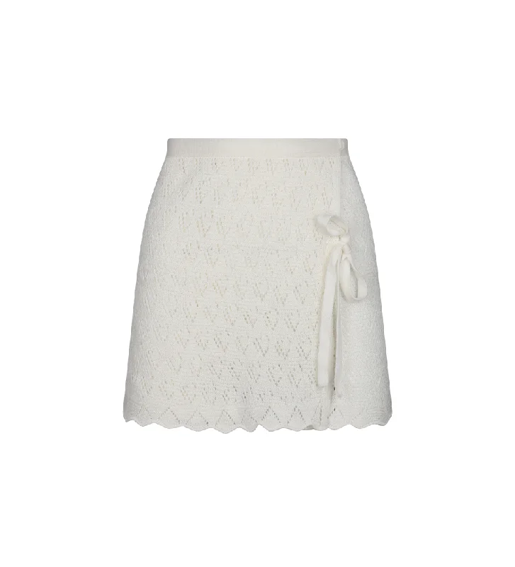 Kaia Ivory Knitted Skirt