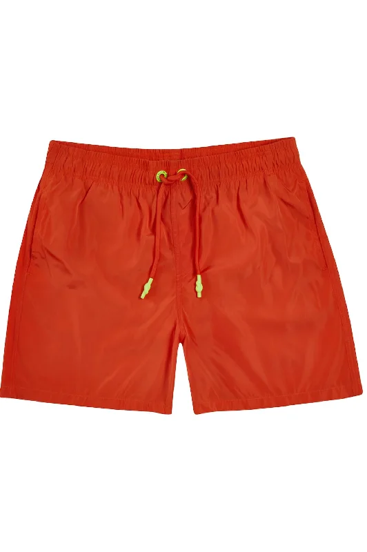 Men's Plain Board Shorts In Orange