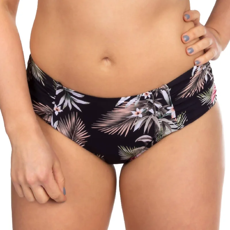 Ocean Alley Wide Side Retro Bottom In Black