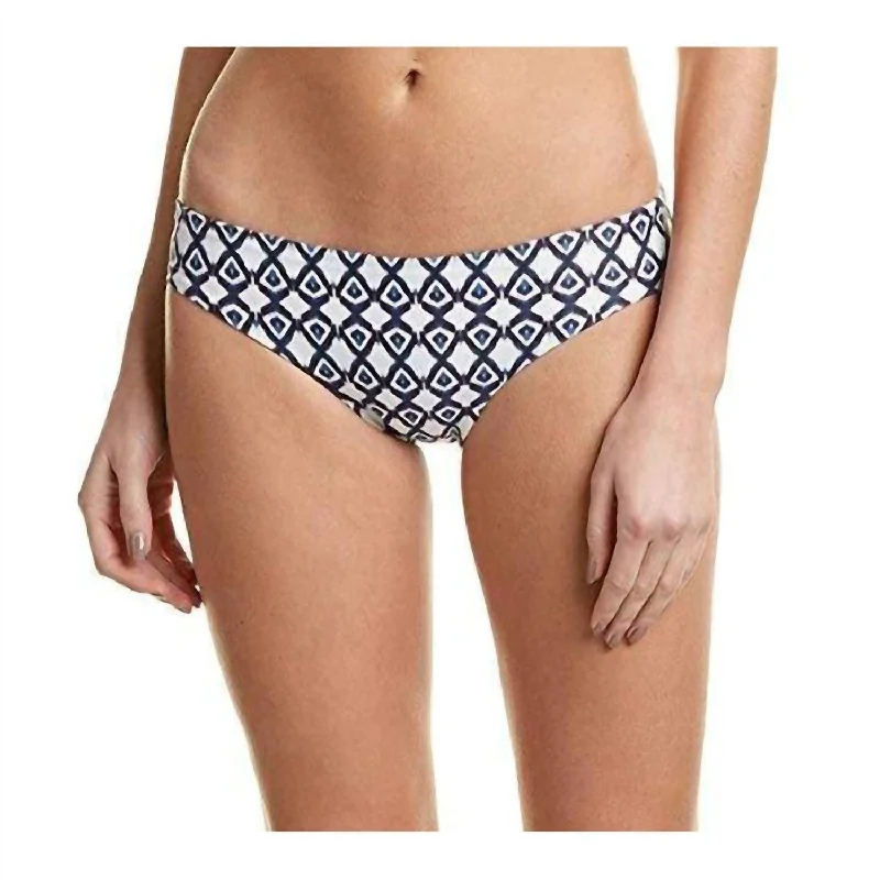 Geo Hipster Bikini Bottom In Navy