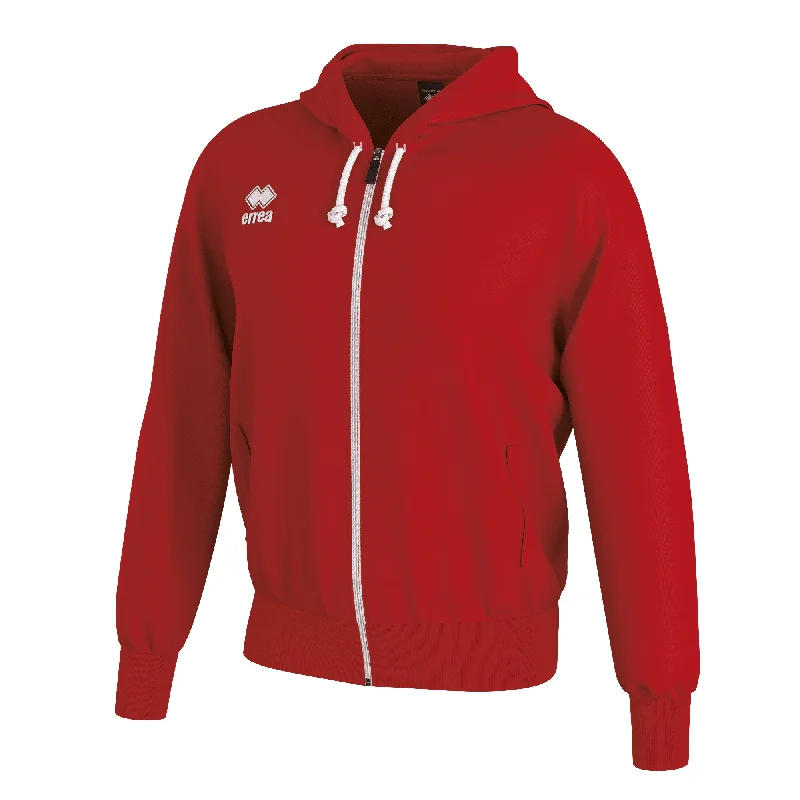 Errea Jacob Full Zip Hooded Top (Red)