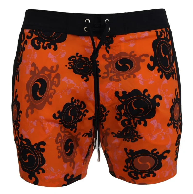 Dsqua²   Printed Men Beachwear Shorts Men's Swimwear