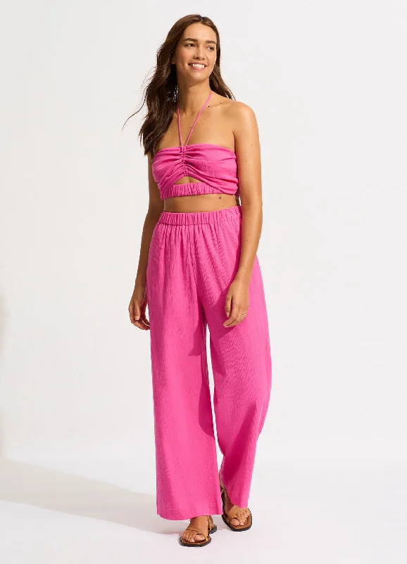 Crinkle Beach Pant Hot Pink