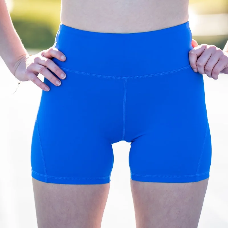 IMPI High Waisted Bike Shorts 4" - Cobalt