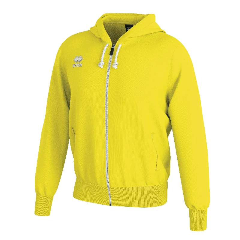 Errea Jacob Full Zip Hooded Top (Yellow Fluo)