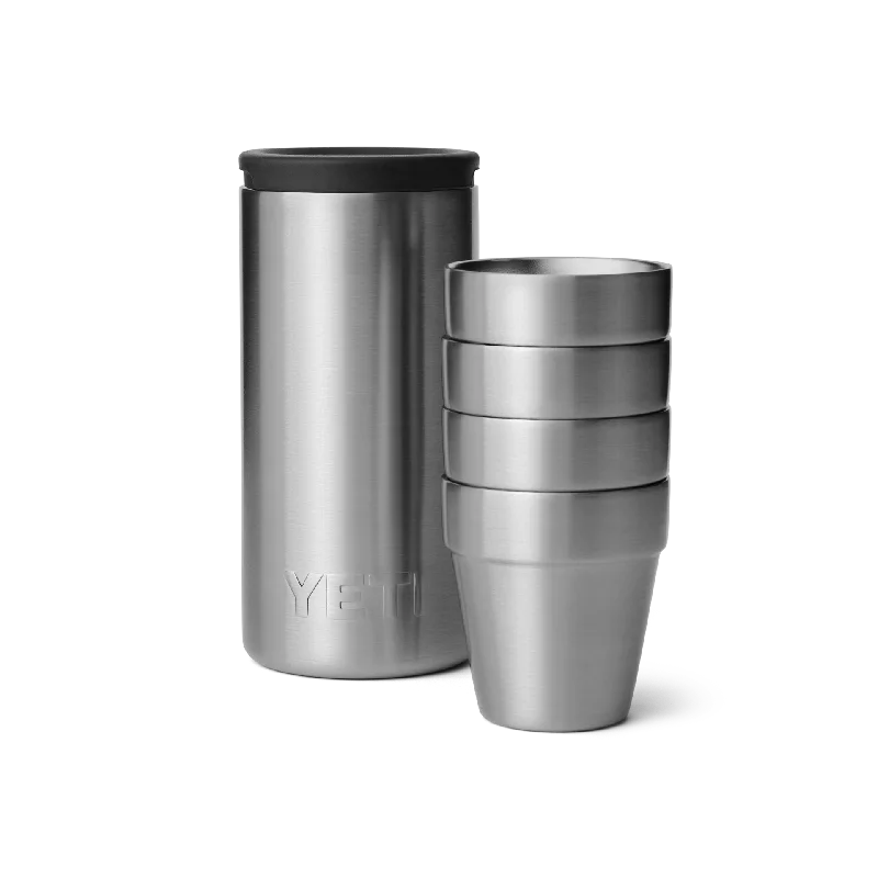 Shot Glasses And Case - Stainless Steel