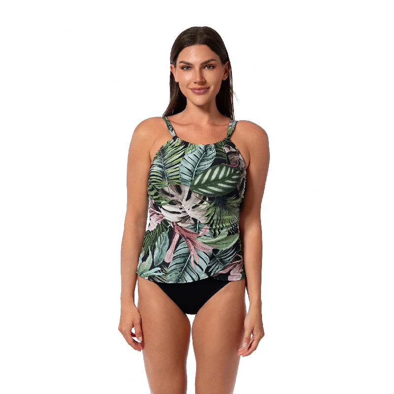 Jantzen Jungle Glam Audrey Drape Tankini Top