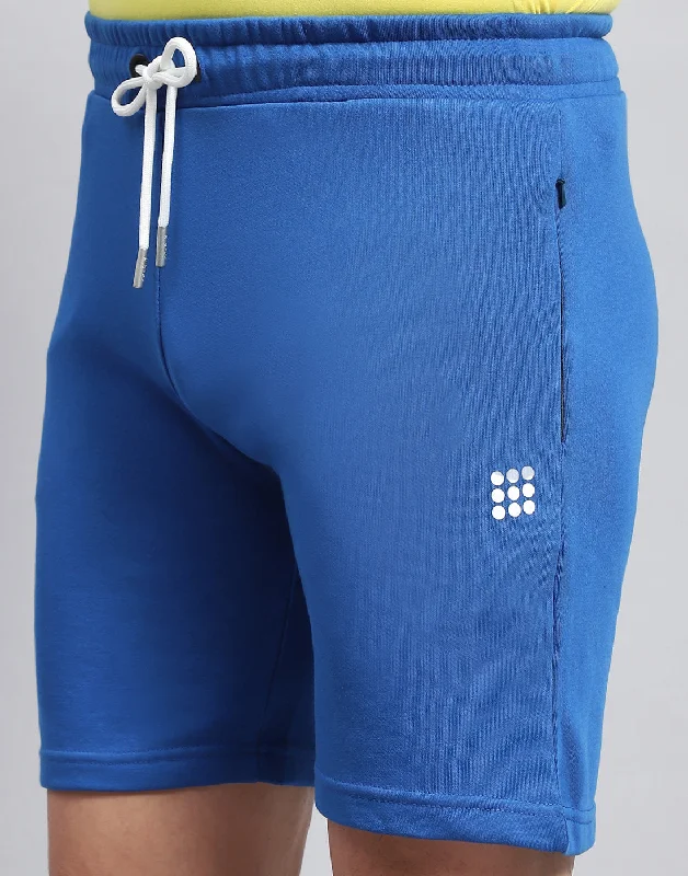 Men Royal Blue Solid Smart Fit Short