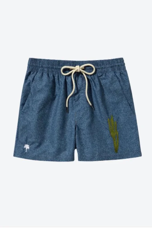 Men Cactus One Swim Shorts In Blue