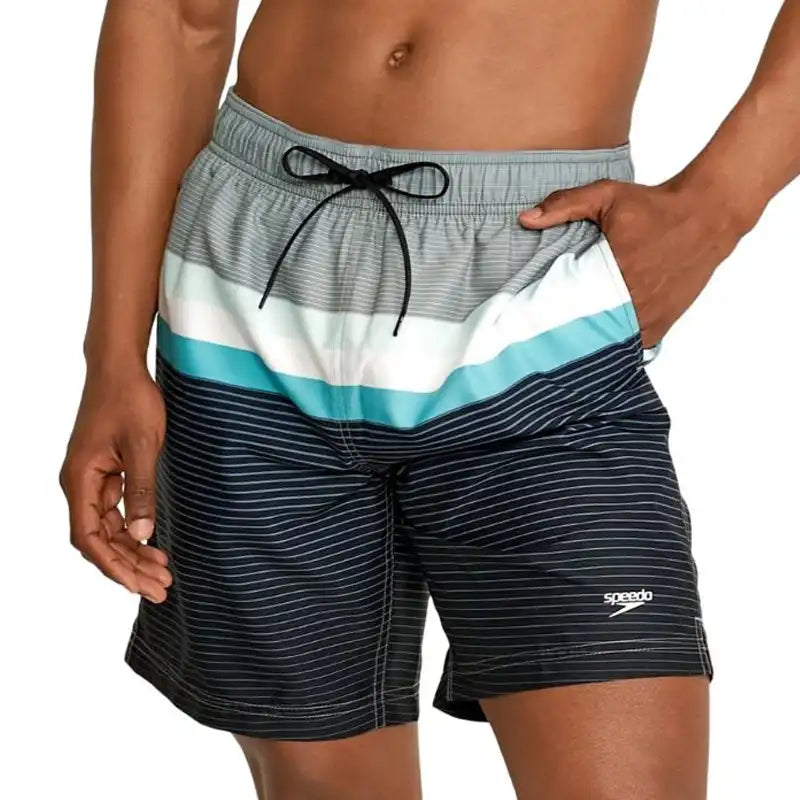 Speedo Men's Striped Volley 18" Swim Short