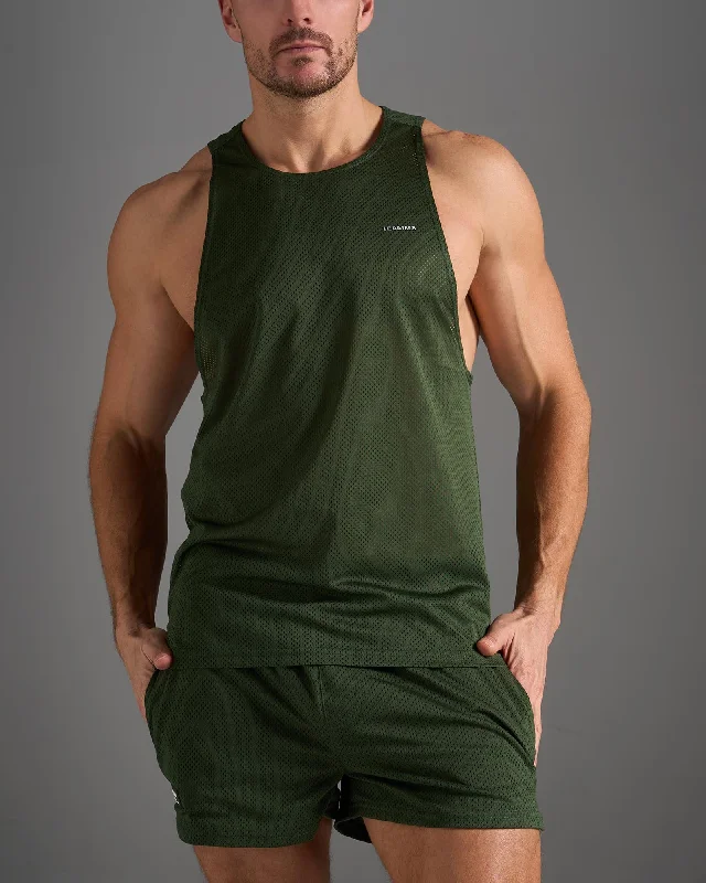 TEAMM8 S.S.C. Mesh Tank - Forest Green