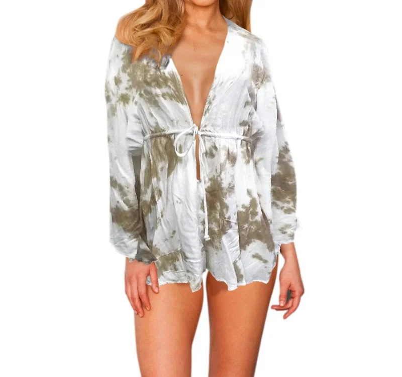 Raviya Tie Dye Romper Cover Up In Sand