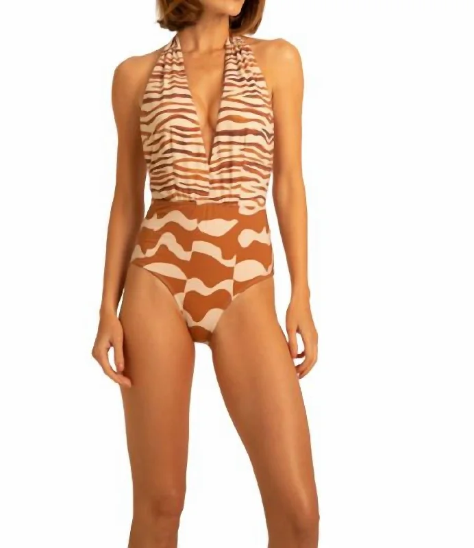 Liliane One-Piece Swimsuit In Sand