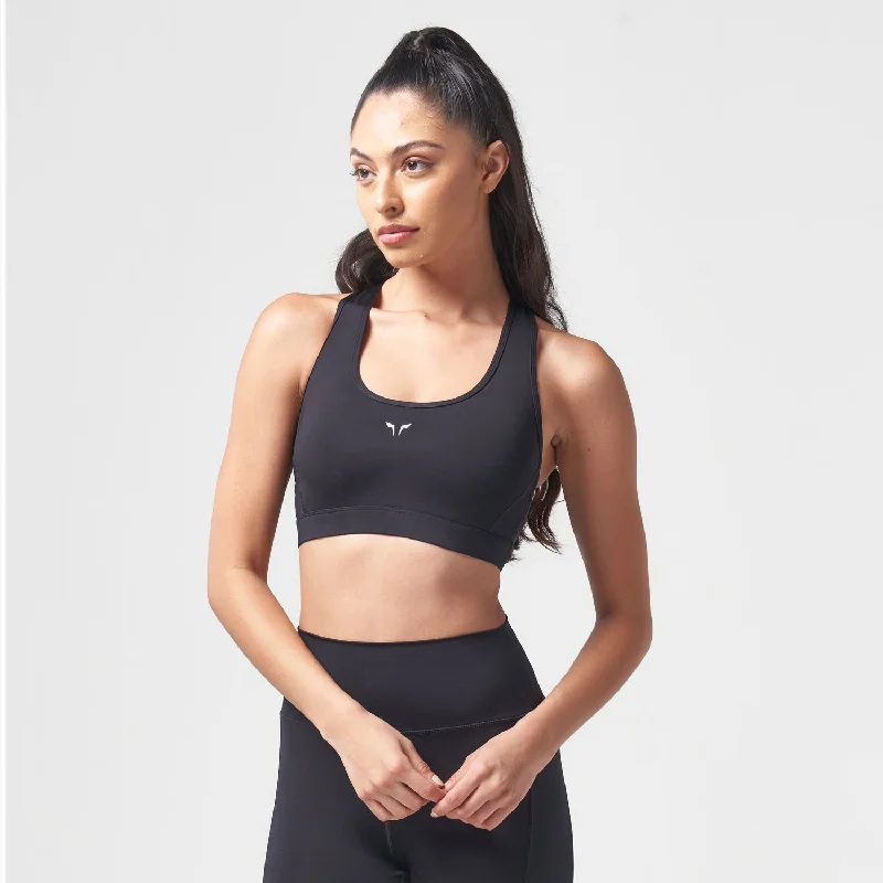 Essential Medium Impact Bra - Black