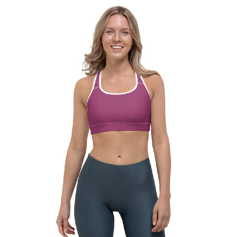 Hibiscus Purple Sports Bra