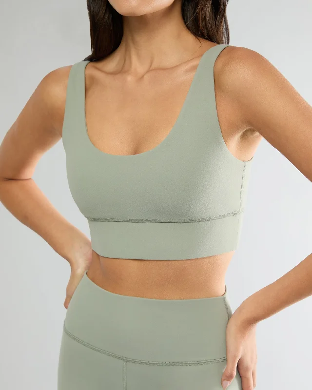 IVL Longline Bra Top - Shadow Green