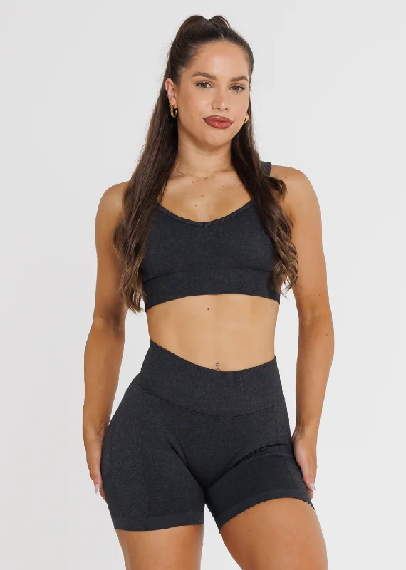 Prime Seamless Bra - Obsidian