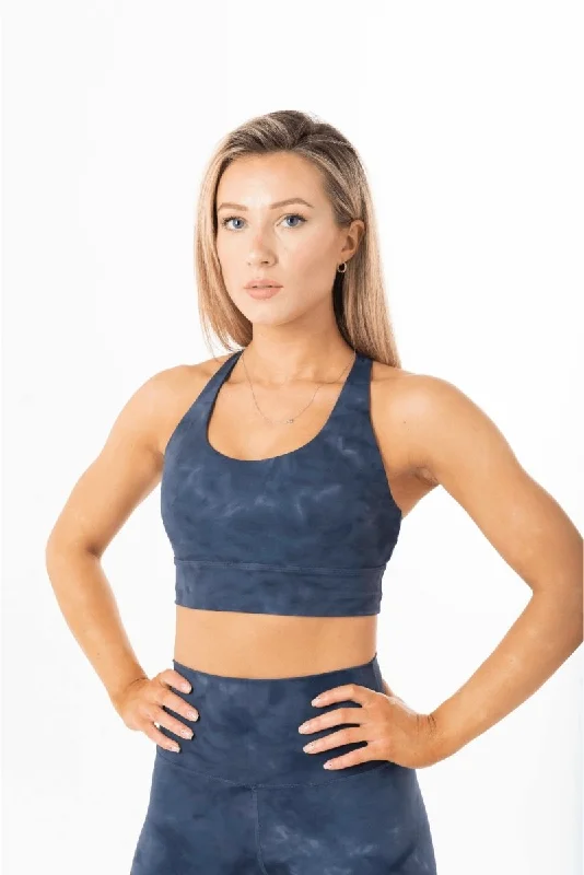 Yoga Bra - Tie Dye - Navy Blue