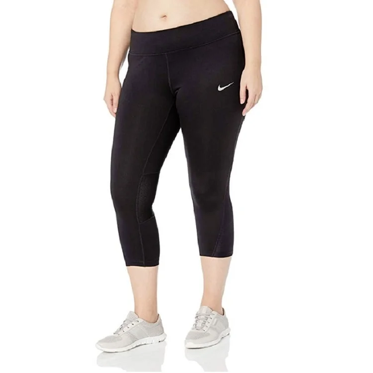 Nike Women's Plus Size Power Compression Cropped Leggings Black Size 3 Extra Large - XXX-Large